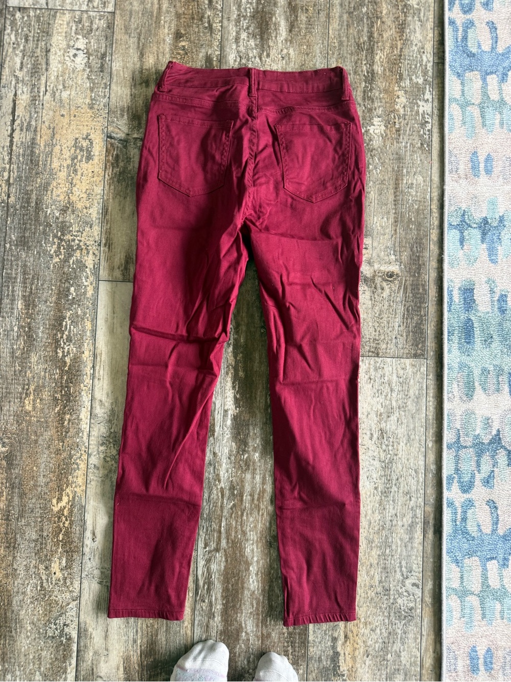2 for $10 sale: ADJN Maroon red skinny pants (M) 28 inch waist. - Picture 4 of 5